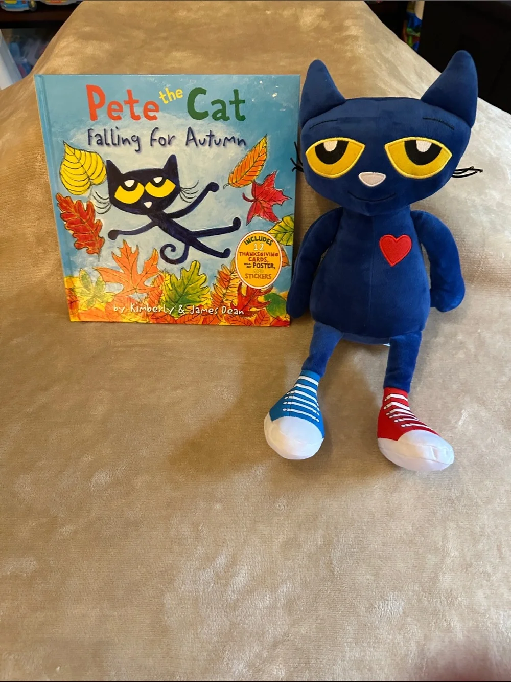 Pete the Cat Plush Toy - Blue with Red Heart